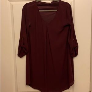 Lush Burgundy Slip Dress